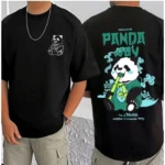 Generic Men's Casual Cotton Blend Printed Round Neck Half Sleeve T-Shirt (Black) - Image 3