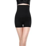Generic Women's Cotton Lycra Solid Western Wear Tummy - Thigh Body Shaper (Black)