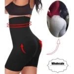 Generic Women's Cotton Lycra Solid Western Wear Tummy - Thigh Body Shaper (Black) - Image 4