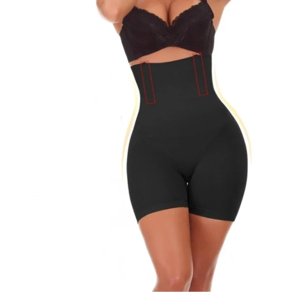 Generic Women's Cotton Lycra Solid Western Wear Tummy - Thigh Body Shaper (Black)