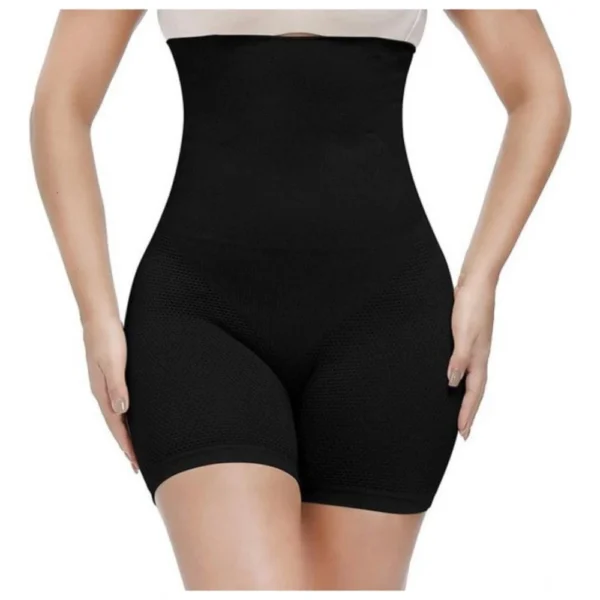Generic Women's Cotton Lycra Solid Western Wear Tummy - Thigh Body Shaper (Black)