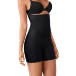 Generic Women's Cotton Solid Western Wear Tummy - Thigh Body Shaper (Black) - Image 3