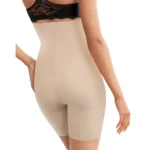 Generic Women's Cotton Solid Western Wear Tummy - Thigh Body Shaper (Skin) - Image 3