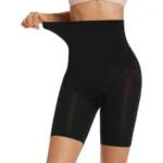 Generic Women's Cotton Solid Western Wear Tummy - Thigh Body Shaper (Black) - Image 4