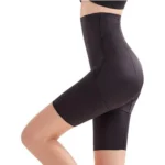 Generic Women's Cotton Lycra Solid Western Wear Tummy - Thigh Body Shaper (Black) - Image 3