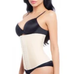 Generic Women's Lycra Blend Solid Western Wear Corset Body Shaper (Beige) - Image 3