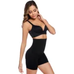 Generic Women's Cotton Solid Western Wear Tummy - Thigh Body Shaper (Black) - Image 3