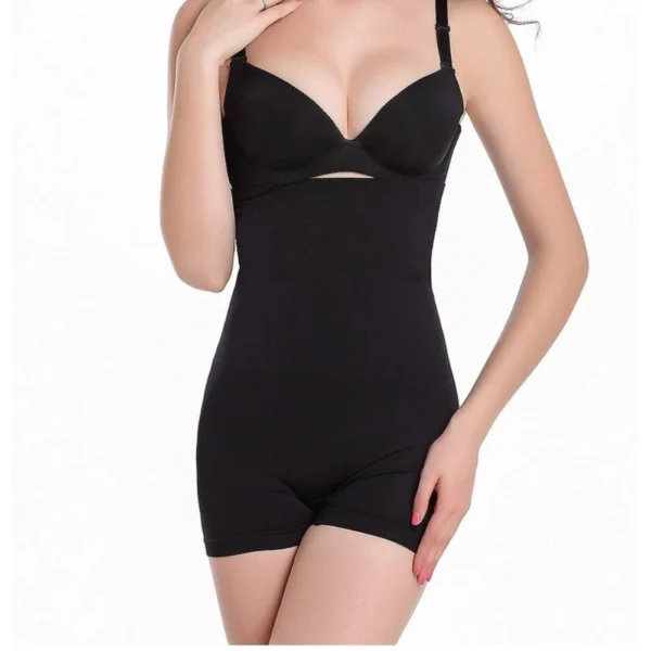 Generic Women's Cotton Lycra Solid Western Wear Body Shaper (Black)