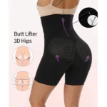 Generic Women's Cotton Lycra Solid Western Wear Tummy - Thigh Body Shaper (Black) - Image 3