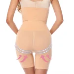 Generic Women's Cotton Lycra Solid Western Wear Tummy - Thigh Body Shaper (Beige) - Image 4