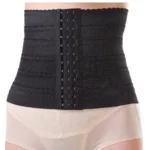 Generic Women's Lycra Blend Self Design Western Wear Corset Body Shaper (Black) - Image 3