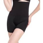 Generic Women's Cotton Solid Western Wear Tummy - Thigh Body Shaper (Black)