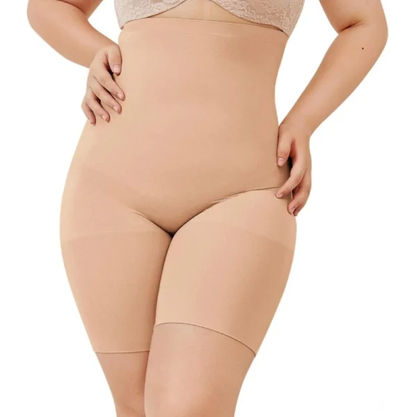 Generic Women's Cotton Solid Western Wear Tummy - Thigh Body Shaper (Skin)