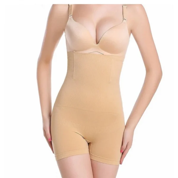 Generic Women's Cotton Lycra Solid Western Wear Body Shaper (Beige)