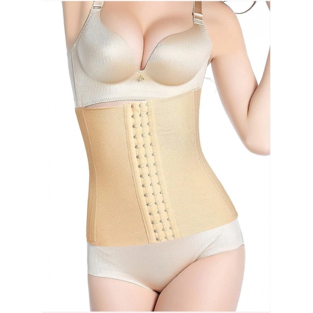 54525022235_1a88356eef_o_d-1000x1000-1.webp Generic Women's Lycra Blend Self Design Western Wear Corset Body Shaper (Beige) - Image 1