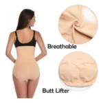Generic Women's Cotton Lycra Blend Solid Western Wear Tummy Body Shaper (Beige) - Image 4