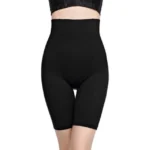 Generic Women's Cotton Lycra Solid Western Wear Tummy - Thigh Body Shaper (Black)