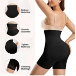 Generic Women's Cotton Solid Western Wear Tummy - Thigh Body Shaper (Black) - Image 4