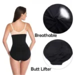 Generic Women's Cotton Lycra Blend Solid Western Wear Tummy Body Shaper (Black) - Image 4