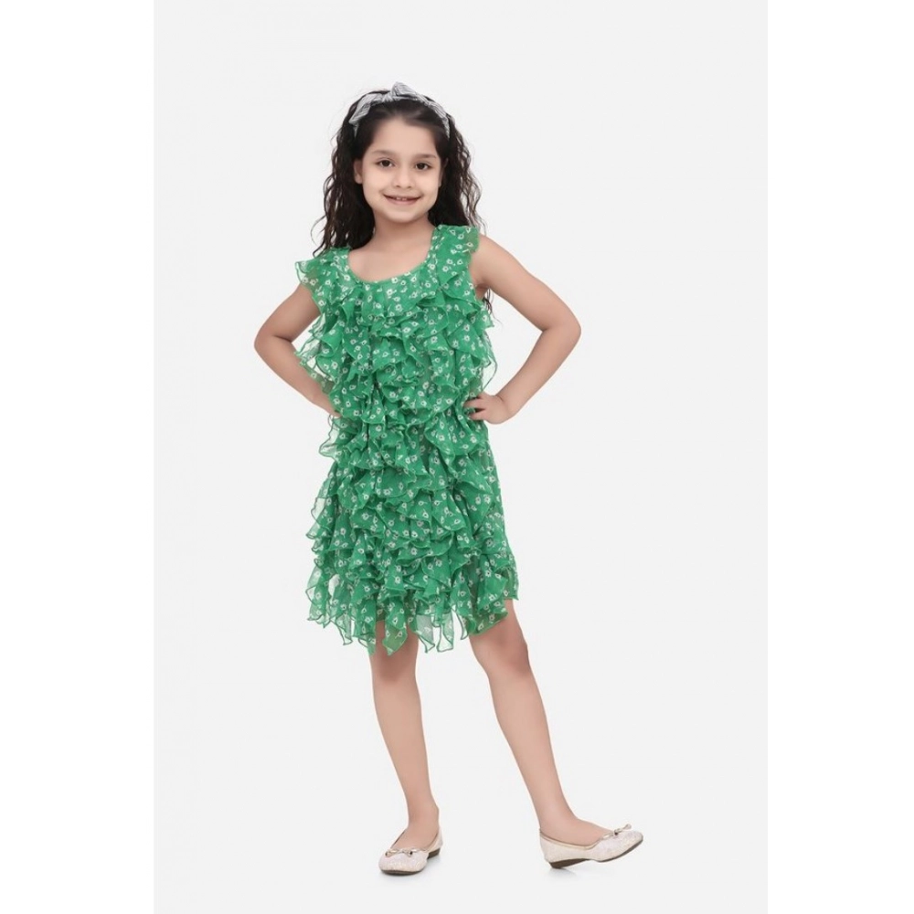 54535920012_c839394e5c_o_d-1000x1000-1.webp Generic Girl's Chiffon Ruffled Sleeveless Round Neck Dress (Green) - Image 1