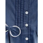Girls Blue Denim Dress - Angle 3
