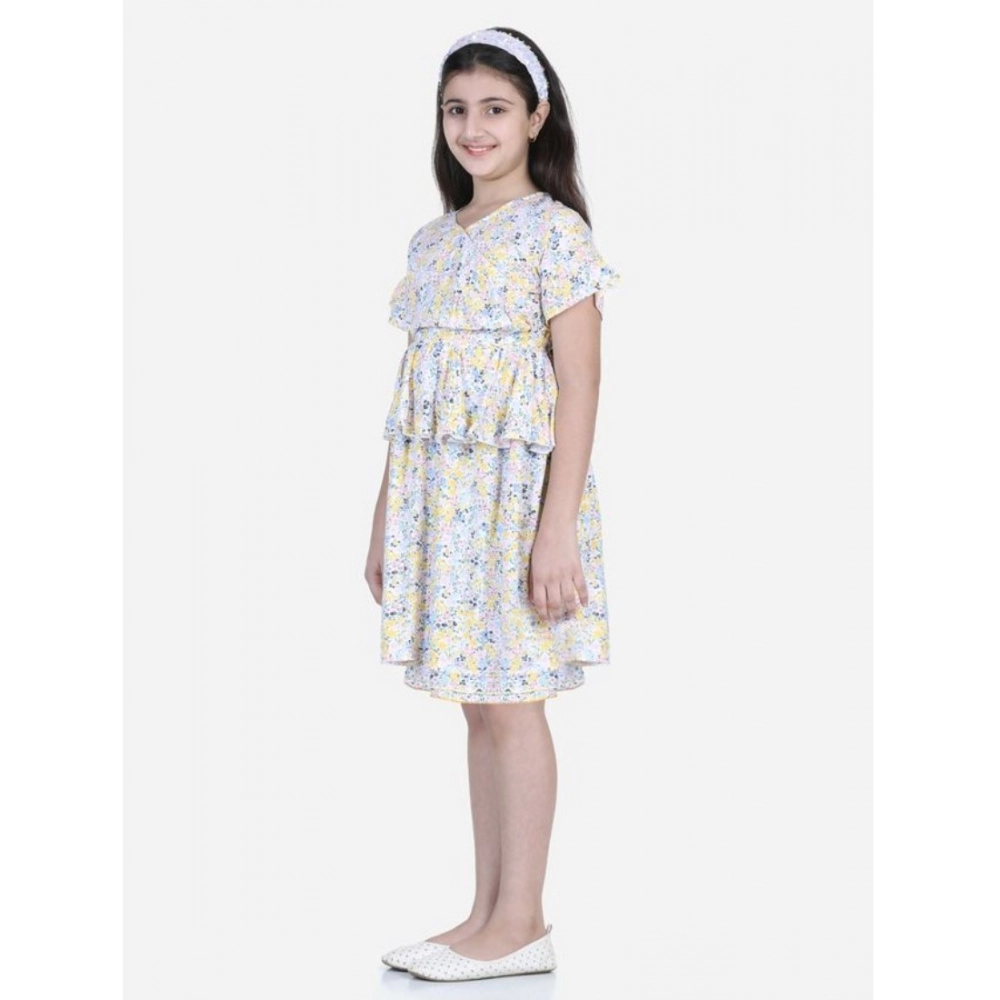 54535922592_70fd28274e_o_d-1000x1000-1.webp Generic Girl's Rayon Floral Printed Short Sleeve V-Neck Dress (Multicolor) - Image 1