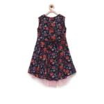 Generic Girl's Polyester Crepe Embellished Sleeveless Round Neck Dress (Multicolor) - Image 4