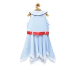 Generic Girl's Denim Lace Solid Sleeveless Shirt collar Dress (Light Blue) - Image 4