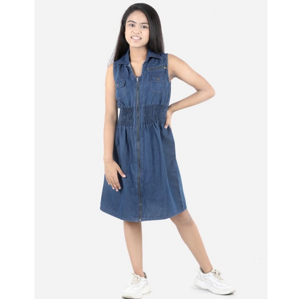 54536987954_09db921775_o_d-1000x1000-1.webp Generic Girl's Denim Solid Sleeveless Shirt collar Dress (Blue) - Image 1