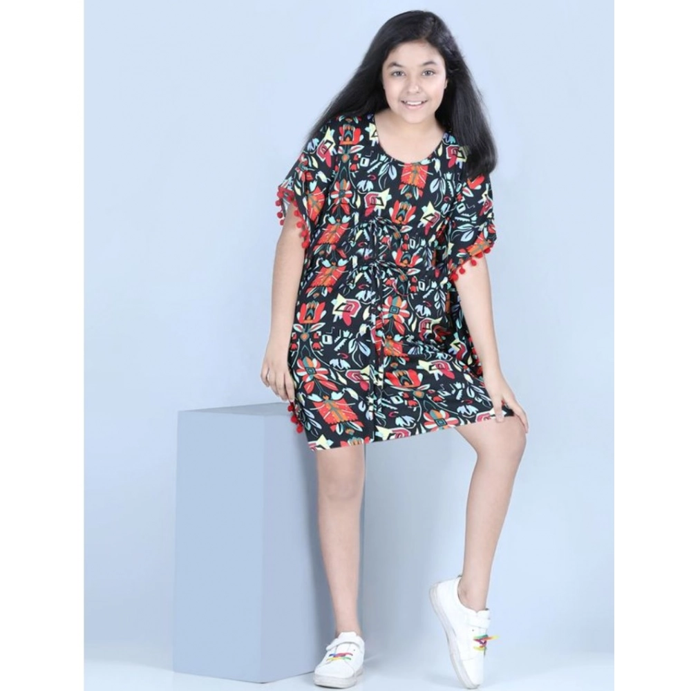 54536988004_992ff1d8d9_o_d-1000x1000-1.webp Generic Girl's Polyester Moss Printed Kaftan Sleeve Round Neck Dress (Multicolor) - Image 1