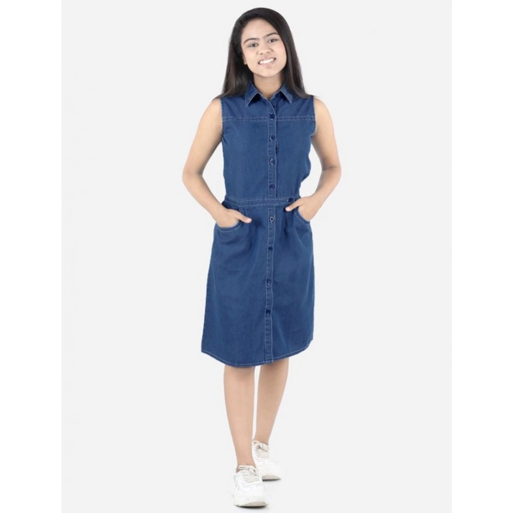 54537038043_5f1b703a87_o_d-1000x1000-1.webp Generic Girl's Denim Solid Sleeveless Shirt collar Dress (Blue) - Image 1