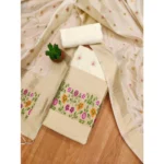 Generic Women's Banarasi Silk Printed Unstitched Salwar Suit Material With Dupatta (White, 3Mtrs) - Image 4