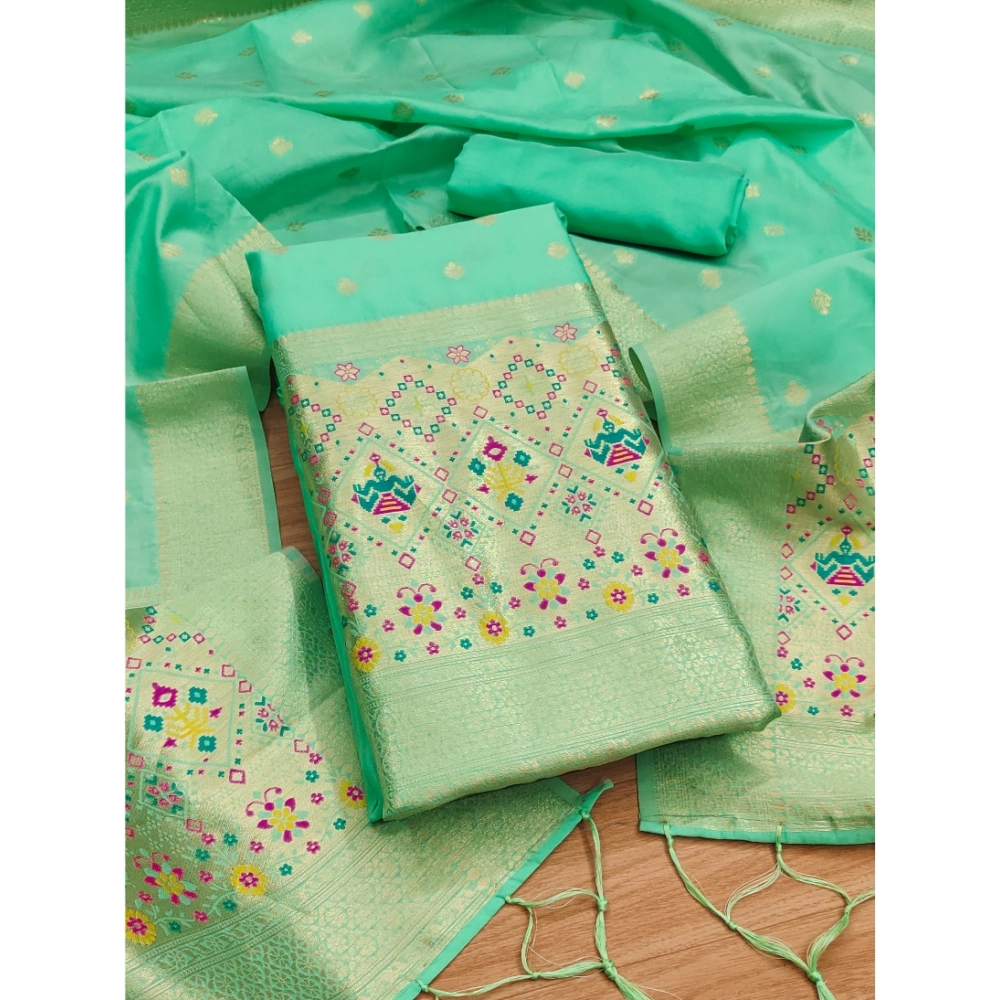 54537115251_b2a4b1db88_o_d-1000x1000-1.webp Sea Green Banarasi Silk Unstitched Salwar Suit Material with Dupatta