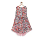 Generic Girl's Polyester Crepe Printed Sleeveless Round Neck Dress (Multicolor) - Image 4