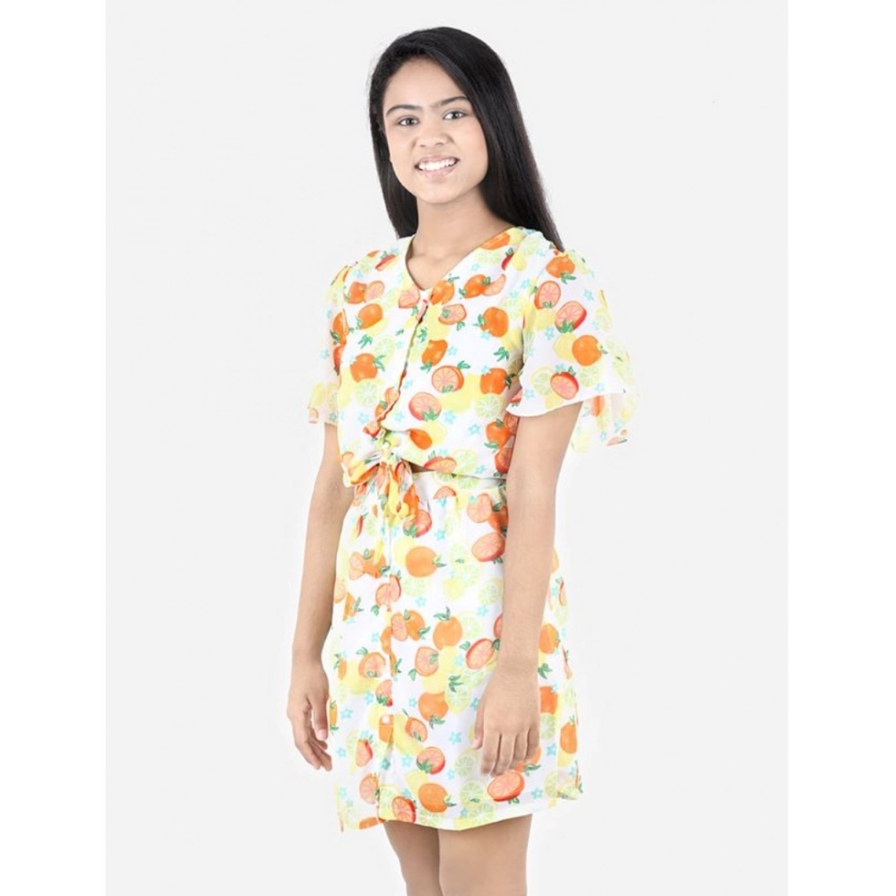54537144130_f14d1bd163_o_d-1000x1000-1.webp Generic Girl's Polyester Printed Short Sleeve V-Neck Dress (Yellow-Orange) - Image 1