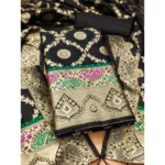 Printed Banarasi Silk Salwar Suit Material