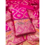 Printed Banarasi Silk Salwar Suit Material