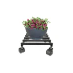 Generic Iron Wheel Pot Stand For Planters Square Shape Stand - Image 2