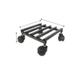 Generic Iron Wheel Pot Stand For Planters Square Shape Stand - Image 3