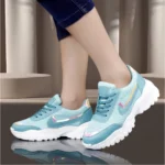 Generic Women's Casual Mesh Printed Lace-Ups Shoes (Blue) - Image 4