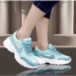 Generic Women's Casual Mesh Printed Lace-Ups Shoes (Blue) - Image 5