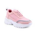 Generic Women's Casual Mesh Printed Lace-Ups Shoes (Pink) - Image 5