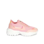 Generic Women's Casual Mesh Printed Lace-Ups Shoes (Pink) - Image 3