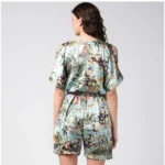 Generic Women's Polyester Floral Dungaree Pant (Multicolor) - Image 4