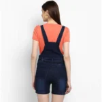 Generic Women's Denim Shorts Style Dungaree Pant (Blue) - Image 4