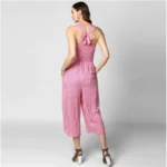 Generic Women's Polyester Striped Sleeveless Jumpsuit (Pink) - Image 4