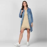 Generic Women's Denim Washed Long Sleeve Jacket (Blue) - Image 3