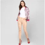 Generic Women's Satin Floral 3/4th Sleeve Jacket (Multicolor) - Image 3