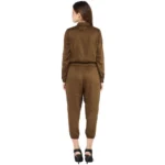 Generic Women's Rayon Solid Long Sleeve Jumpsuit (Olive) - Image 4
