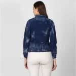 Generic Women's Denim Washed Long Sleeve Jacket (Blue) - Image 4